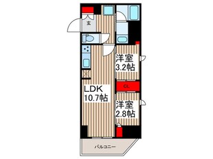 ﾜﾝﾙｰﾌﾚｼﾞﾃﾞﾝｽ上野御徒町の物件間取画像